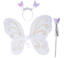 Kelebek Kanadı Tacı Asası Beyaz Renk