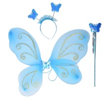 Kelebek Kanadı Tacı Asası Mavi Renk