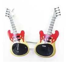 Kırmızı Alev Desenli Gitar Yılbaşı Parti Gözlüğü