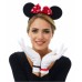 toptan-xml-dropshipping-Kırmızı Fiyonklu Minnie Mouse Tacı ve Beyaz Eldiven Seti