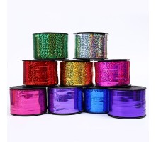 Kırmızı Renk Ekstra Metalik Metalize Rafya İp 90 Metre