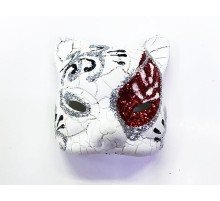 Kırmızı Renk İşlemeli Seramik Malzemeden İmal Venedik Kedi Model Magnet