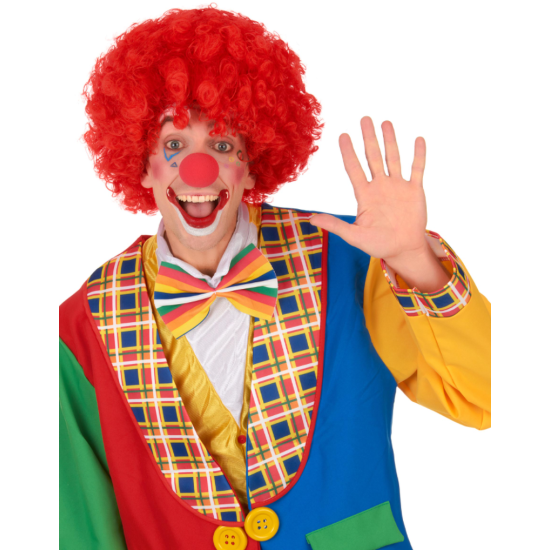 toptan-xml-dropshipping-Kırmızı Renk Kıvırcık Afro Bonus Peruk