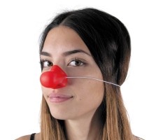 Turuncu Renk Lastikli Ses Çıkaran Palyaço Burnu