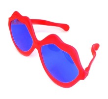 Kırmızı Renk Mega Boy Jumbo Dudak Şekilli Parti Gözlüğü