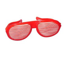 Kırmızı Renk Mega Boy Jumbo Panjur Şekilli Parti Gözlüğü