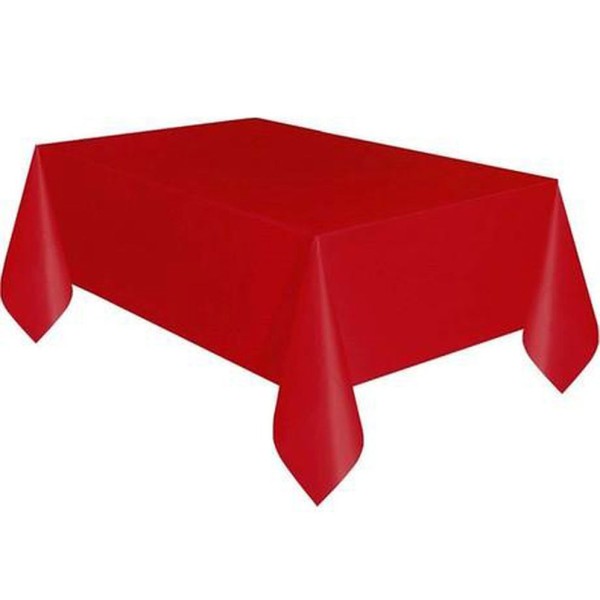 toptan-xml-dropshipping-Kırmızı Renk Plastik Masa Örtüsü 120x180 cm