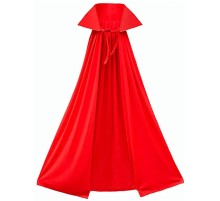 Kırmızı Renk Yakalı Halloween Pelerin 140 cm