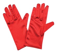 Kırmızı Renk Yetişkin Boy Likralı Gösteri Eldiveni