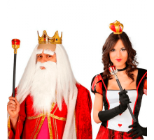 Kırmızı Topuzlu Kral Asası Kraliyet Asası 40 Cm 1 Adet