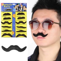 Yapışkanlı Takma Bıyık 6 Model 12 Adet Set