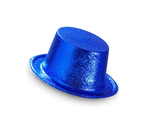 toptan-xml-dropshipping-Koyu Mavi Renk Uzun Plastik Simli Parti Şapkası