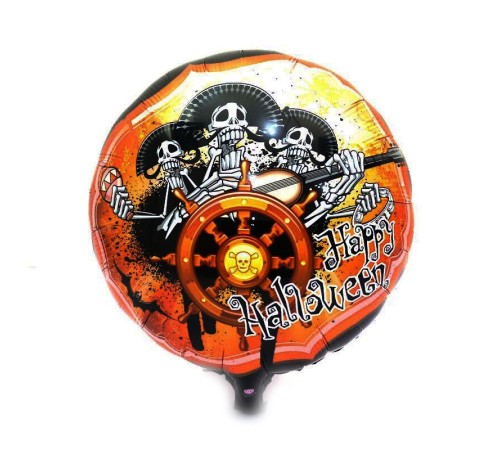 toptan-xml-dropshipping-Kuru Kafalı Korsanlar Halloween Şekilli Folyo Balon 45 cm