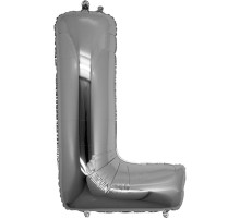 L Harf Folyo Balon Gümüş Renk  40 inç