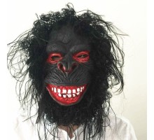 Lateks Tam Yüz Orangutan Maskesi Saçlı