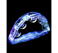 Led Işıklı Pilli Rengarenk Yanıp Sönen Lüks Eğlence Tefi Mavi Renk