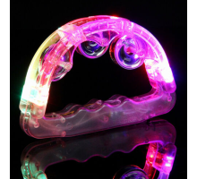 Led Işıklı Pilli Rengarenk Yanıp Sönen Lüks Eğlence Tefi Pembe Renk