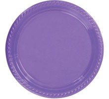 Lila Plastik Tabak 22 cm 25li