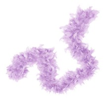 Lila Renk Kabarık Tüylü Otriş Boa Dekorasyon Tüy 180 cm