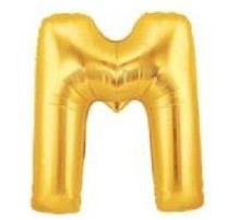 M Harf Folyo Balon Altın Renk  40 inç