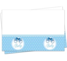 Mavi Patik Yeni Doğum Masa Örtüsü Erkek 120x180 cm