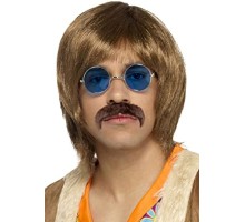 Yuvarlak Cam John Lennon Tarzı Gümüş Çerçeveli Mavi Gözlük