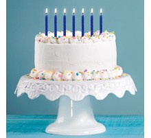 Mavi Renk Doğum Günü Evlilik Yıldönümü Pasta Mumları 10 Adet