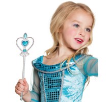 Mavi Renk Kalp İşlemeli Karlar Ülkesi Elsa Asası