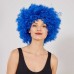 toptan-xml-dropshipping-Mavi Renk Kıvırcık Afro Bonus Peruk