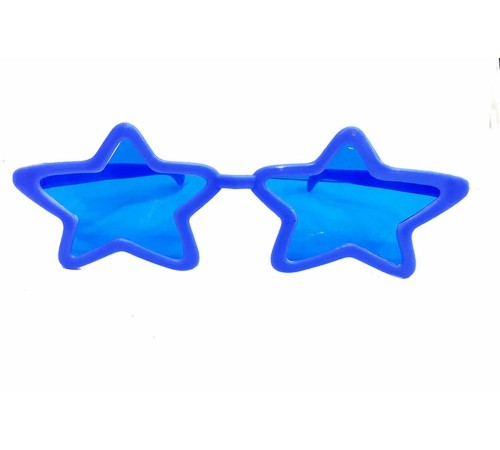 toptan-xml-dropshipping-Mavi Renk Mega Boy Megastar Yıldız Şekilli Parti Gözlüğü