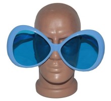 Mavi Renk Mega Boy Oval Yuvarlak Parti Gözlüğü