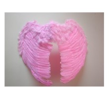 Mega Boy Pembe Renk Tüylü Melek Kanadı 100x85 cm