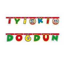 Mickey Mouse Temalı Rengarenk İyiki Doğdun Yazılı Flama Bayrak Süsleme 2 Metre