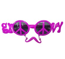 Pembe Renk Groom Yazılı Bıyıklı Damat Gözlüğü 7x21 cm