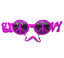 Pembe Renk Groom Yazılı Bıyıklı Damat Gözlüğü 7x21 cm