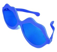 Mavi Renk Mega Boy Jumbo Dudak Şekilli Parti Gözlüğü