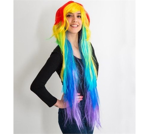 toptan-xml-dropshipping-My Little Pony Rainbow Peruk 100 cm