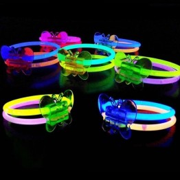 Neonlu Glow Stick Kelebekli Bileklik Karışık Renk 1 Adet