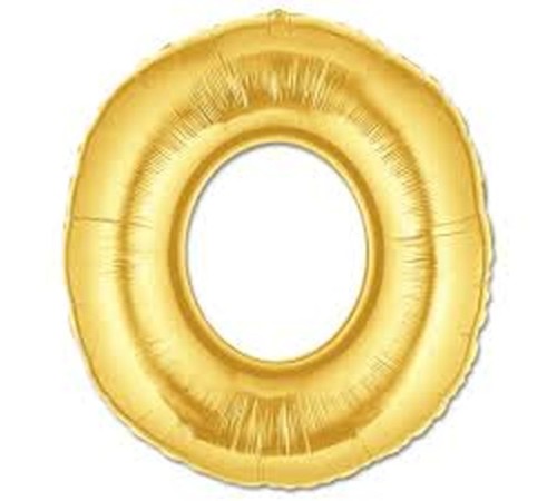 toptan-xml-dropshipping-O Harf Folyo Balon Altın Renk  40 inç