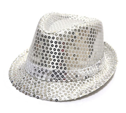 toptan-xml-dropshipping-Payetli Çocuk Şapkası Gümüş Renk