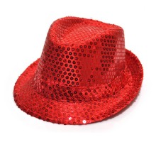 Payetli Çocuk Şapkası Kırmızı Renk