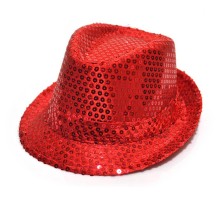 Payetli Çocuk Şapkası Kırmızı Renk