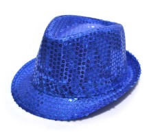 Payetli Çocuk Şapkası Mavi Renk