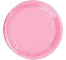 Pembe Plastik Tabak 22 cm 25li