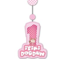 Pembe Renk Asmalı İyiki Doğdun Yazılı 1 Yaş Kız 3lü Süs Set