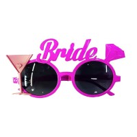 Pembe Renk Bride Bekarlığa Veda Partisi Gözlüğü 8x16 cm