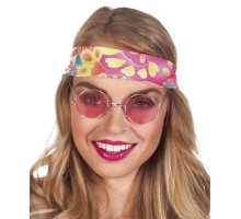 Yuvarlak Cam John Lennon Tarzı Hippi Gümüş Çerçeveli Pembe Gözlük