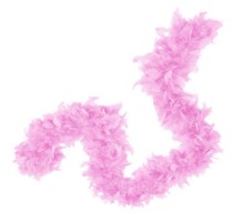 Pembe Renk Kabarık Tüylü Otriş Boa Dekorasyon Tüy 180 cm