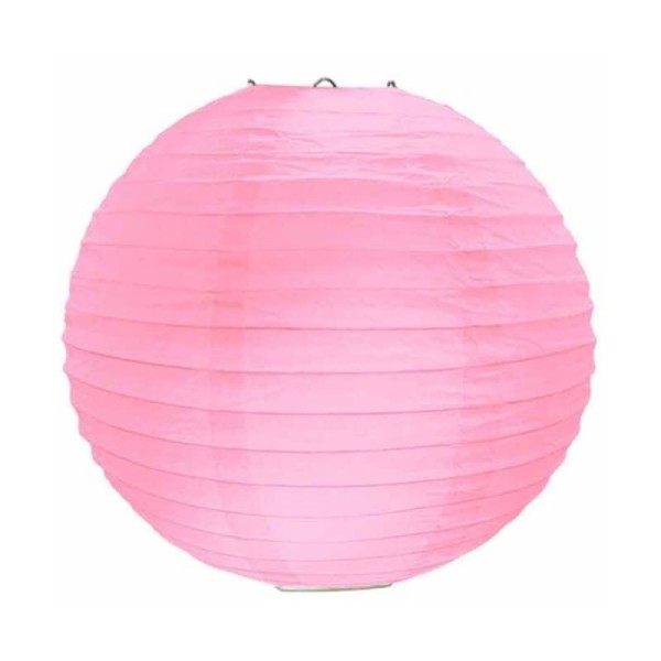toptan-xml-dropshipping-Pembe Renk Kağıt Süs Japon Fener Dekorasyon Asma Süs 20 Cm