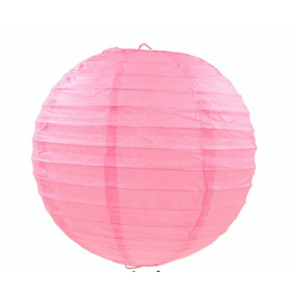 toptan-xml-dropshipping-Pembe Renk Kağıt Süs Japon Fener Dekorasyon Asma Süs 30 Cm